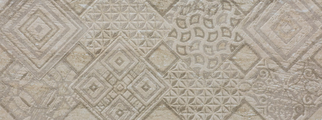 abstract seamless mosaic pattern, ceramic tile for interior