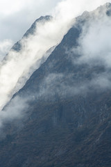 Mountain.peak with mist in india