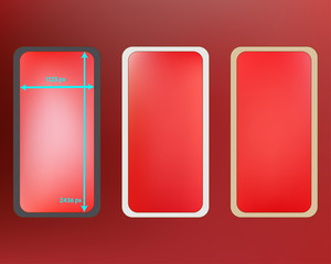 Mesh, coral colored phone backgrounds kit.