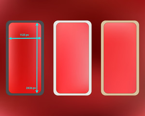 Mesh, coral colored phone backgrounds kit.