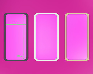 Mesh, magenta colored phone backgrounds kit.