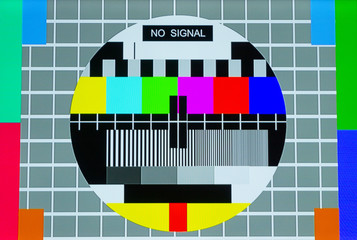 No signal and Television test screen