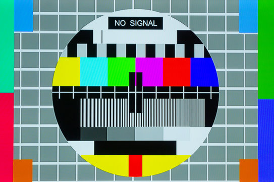 No signal and Television test screen