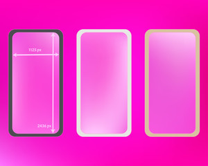 Mesh, pink colored phone backgrounds kit.