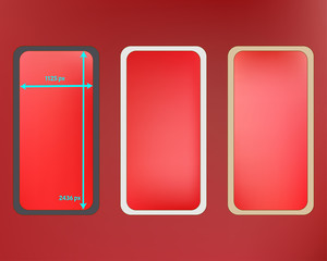 Mesh, coral colored phone backgrounds kit.