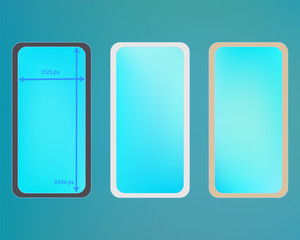 Mesh, cyan colored phone backgrounds kit.