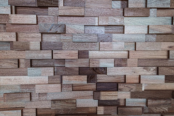 Wood block wall