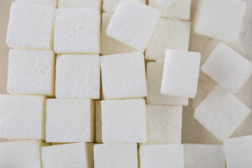 Top view of sugar cube.