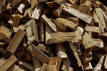 textured logs beautifully folded in order