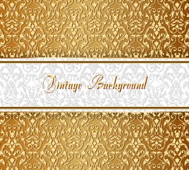 Elegant vintage card. Design background with ornate vintage pattern. Vector illustration
