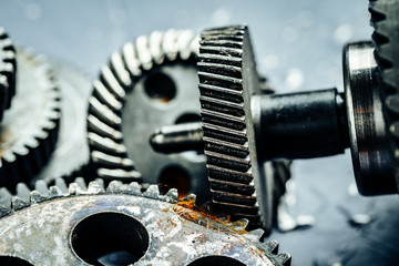 Gears from an old industrial machine