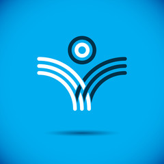 Vector abstract geometric shape best for use as successful business career abstract logo, symbol. Modern logothype.