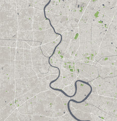 map of the city of Bangkok, Thailand