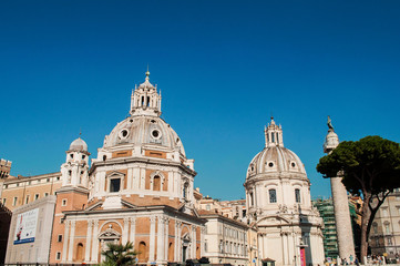 Fototapeta na wymiar Church dome in Italy Rome