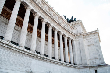 Fototapeta premium Detail of columns Altare della Patria Vittorio Emanuele II Monument Rome Italy