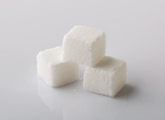 Sugar cube isolated on a white background