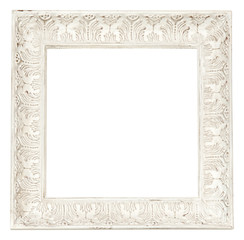 vintage classical white rectangle frame with texture pattern