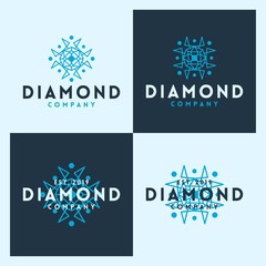 Abstract Diamond or Fashion or Line Logo Design Vector