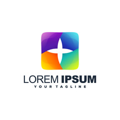 awesome gradient star logo design