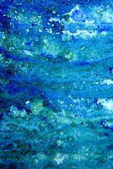 Blue with Green Watercolor Background