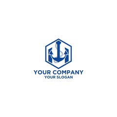 Anchor H Logo Design Vector