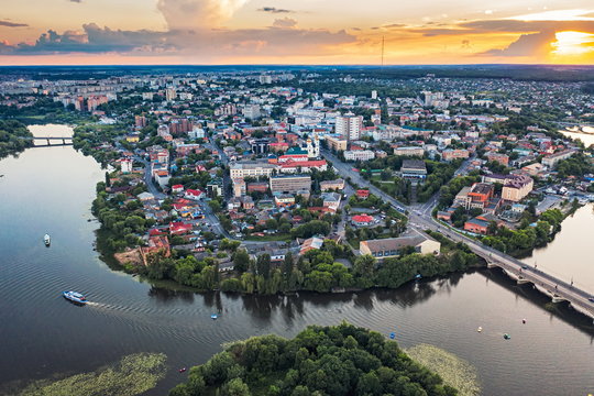 Vinnitsa Ukraine cityscape aerial panorama Vinnytsia