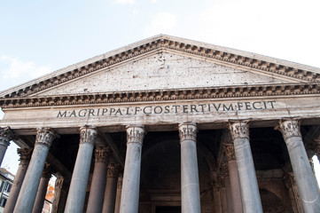 Pantheon columns Rome Italy