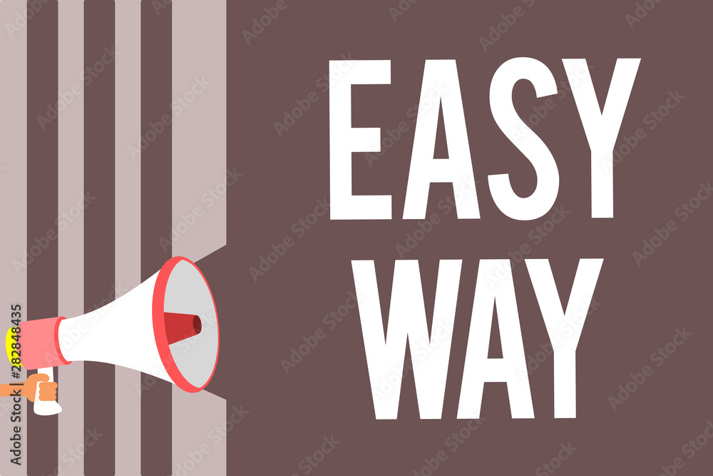 Poster conceptual hand writing showing easy way. business photo showcasing making hard decision between two
