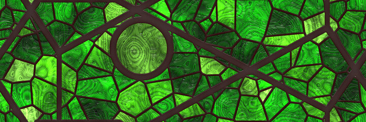 Stained glass- abstract mosaic architecture