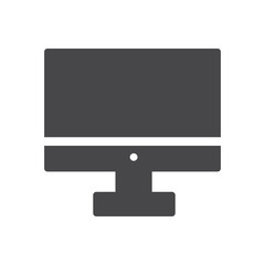 Computer screen vector icon, simple sign for web site and mobile app.
