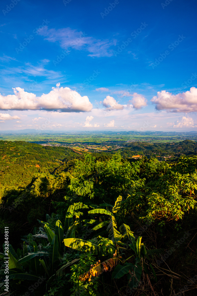 Sticker Mountain view when viewed from the Doi Tung view point