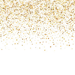 Gold confetti luxury sparkling confetti. Scattered