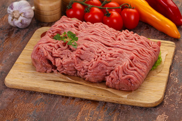 Raw turkey minced meat