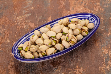 Pistachio nuts heap