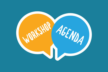 Writing note showing Workshop Agenda. Business photo showcasing helps you to ensure that your place stays on schedule.