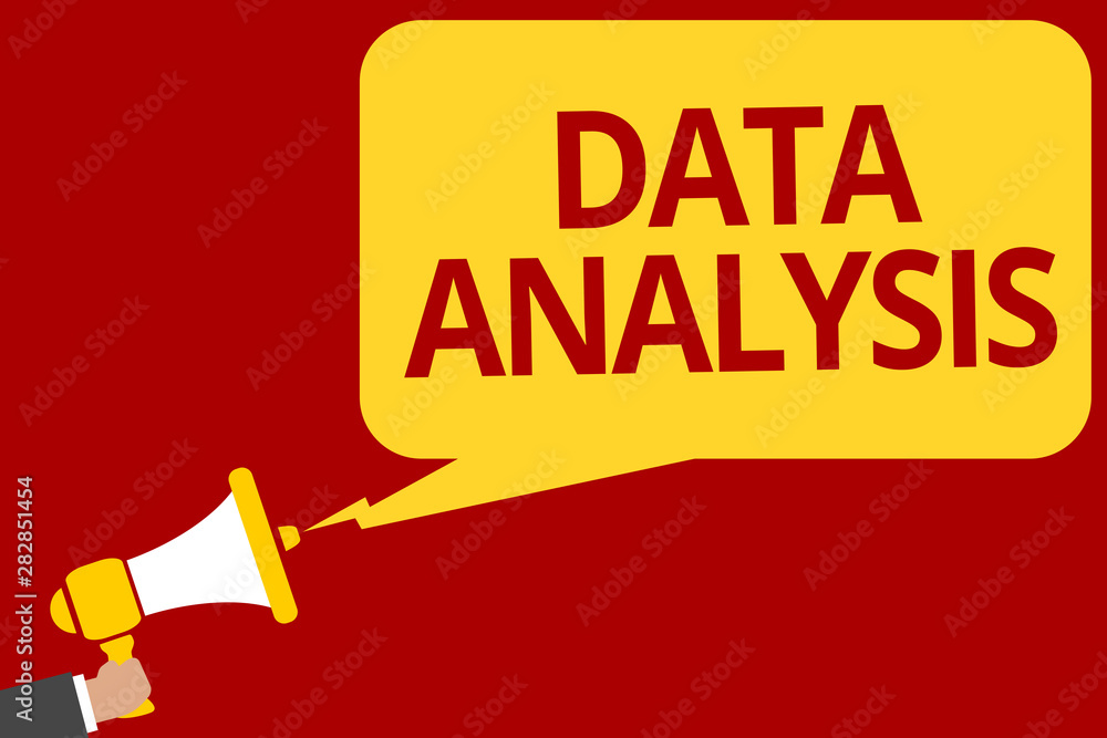 Poster handwriting text writing data analysis. concept meaning translate numbers to analytical conclusion f