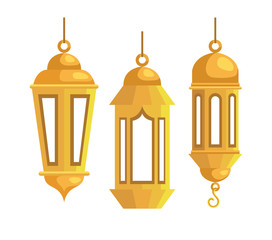 set of lamps hanging traditional festival