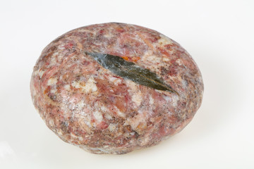 Tasty head pork meat over white background