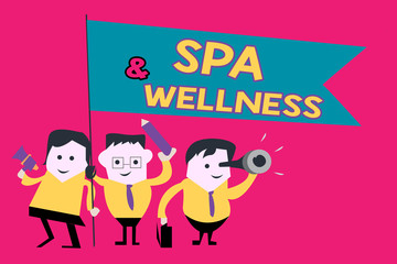 Word writing text Spa and Wellness. Business concept for Place where people go to improve their health Relaxation.