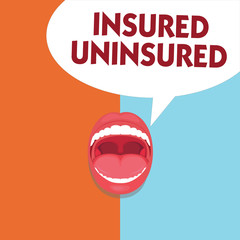 Writing note showing Insured Uninsured. Business photo showcasing Company selling insurance Checklist to choose from.