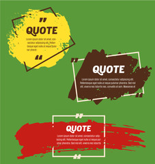 Modern block quote and pull quote line frame design elements.