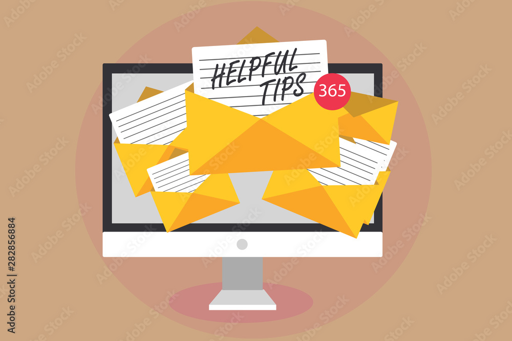 Poster word writing text helpful tips. business concept for useful secret information advice given to accom