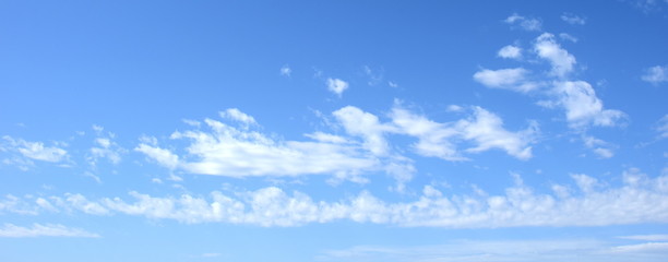 Fototapeta premium Schäfchenwolken am blauen Himmel - Hintergrund