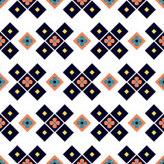 Geometric shapes seamless vector pattern. Abstract cross shapes background.