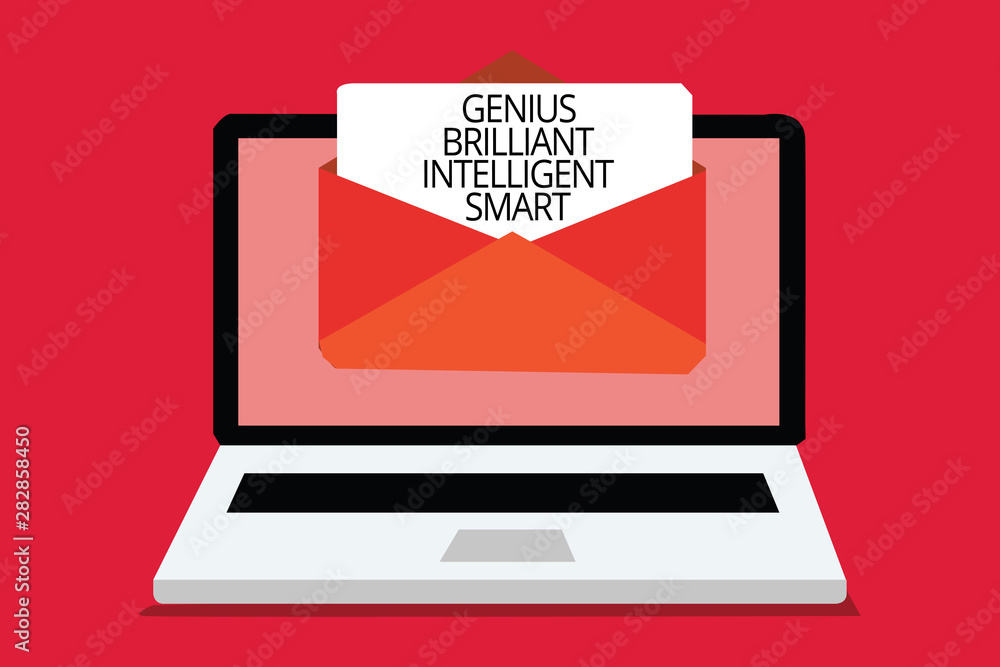 Poster writing note showing genius brilliant intelligent smart. business photo showcasing clever bright kno