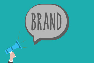 Text sign showing Brand. Conceptual photo Type of product manufactured by a company under a particular name.