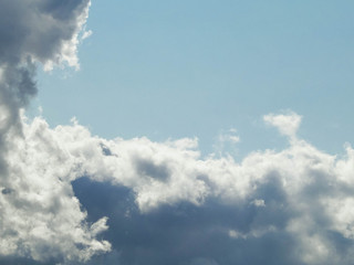 Photo of dark clouds on blue sky.