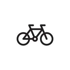 flat line bicycle icon. Logo element illustration. bicycle design. vector eps 10 . bicycle sport concept. Can be used in web and mobile