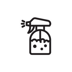 flat line water sprayer icon. Logo element illustration. water sprayer design. vector eps 10 . water sprayer concept. Can be used in web and mobile .