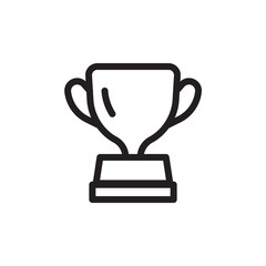 flat line winner cup icon. Logo element illustration. winner cup design. vector eps 10 . winner cup concept. Can be used in web and mobile .